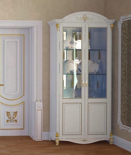 Шкаф 2-х дверный Да Винчи (белый) фото 3