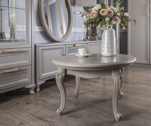 Столик круглый Мокко серый камень фото 9