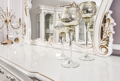 Зеркало Флоренция белый глянец фото 4