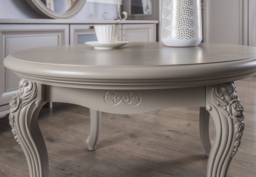 Столик круглый Мокко серый камень фото 13