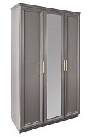 Шкаф Мокко 3-створчатый с зеркалом серый камень