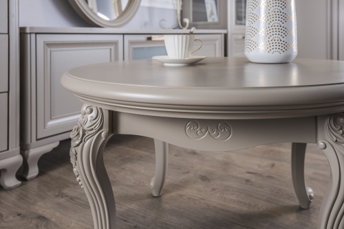 Столик круглый Мокко серый камень фото 12