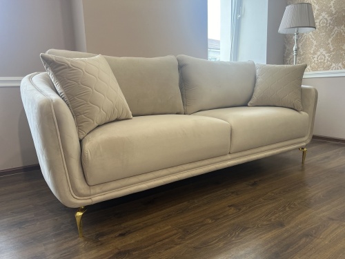 Диван Нонна 3х местный бежевый фото 10