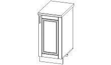 Верона секция напольная 1 створчатая со столешницей крем глянец