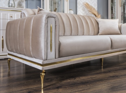 Диван Замира 3х местный бежевый фото 7