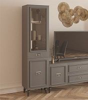 Шкаф 1-дверный (левый) Виктория (графит с серебром)