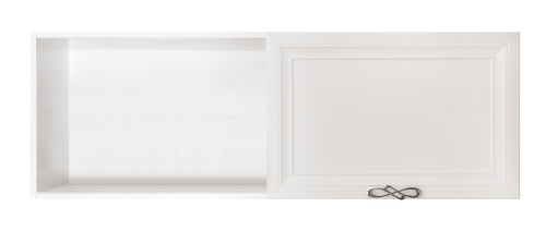 Полка навесная книжная Мишель белый матовый фото 3