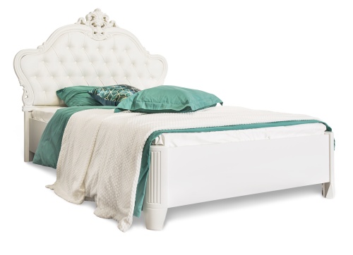 Детская кровать Мишель 1,2м белый матовый