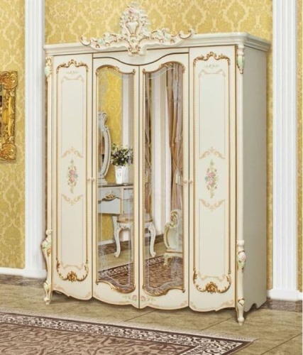 Шкаф Шейх 4-х дверный (слоновая кость)