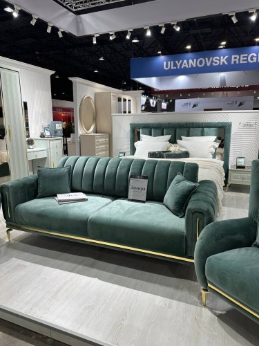 Диван Замира 3х местный оливковый фото 3