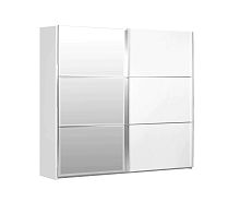 Шкаф-купе с зеркалом Венеция (белый глянец)