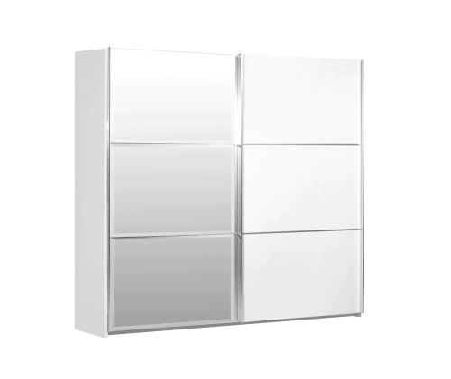 Шкаф-купе с зеркалом Венеция (белый глянец)
