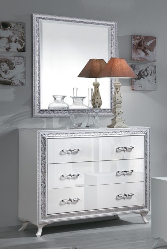 Спальня Дана белая/серебро фото 7