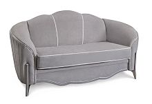 Диван Гравита 2х местный серый серебро