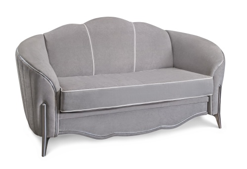 Диван Гравита 2х местный серый серебро