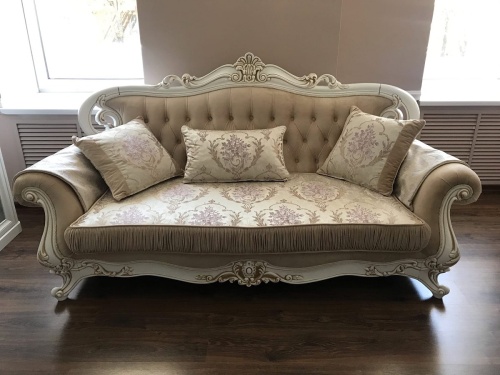 Диван Мона Лиза 3х местный белый глянец фото 2