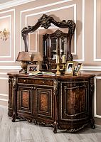 Комод Джоконда корень дуба глянец (с зеркалом)