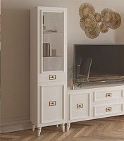 Шкаф 1-дверный (левый) Виктория (белый с золотом)