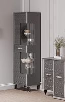 Шкаф 1-дверный левый Мария (графит с серебром)