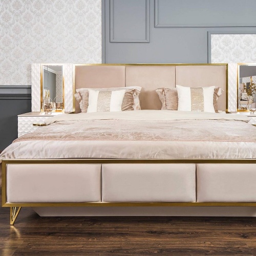 Кровать Лара 160x200 см белый глянец фото 3