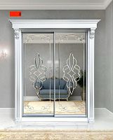 Шкаф-купе Классик 2-дверный №2 (17,3 м.) белый/серебро