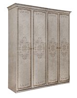 Шкаф Патрисия 4-створчатый без зеркал крем корень глянец