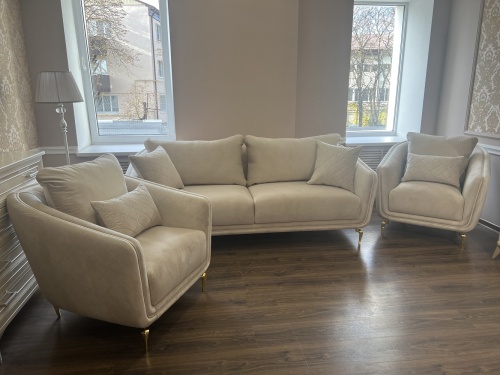 Диван Нонна 3х местный бежевый фото 15