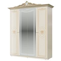 Шкаф 4-х дверный Грация (слоновая кость)