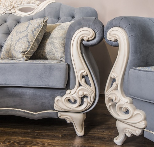 Диван Афина 3х местный крем серый фото 4