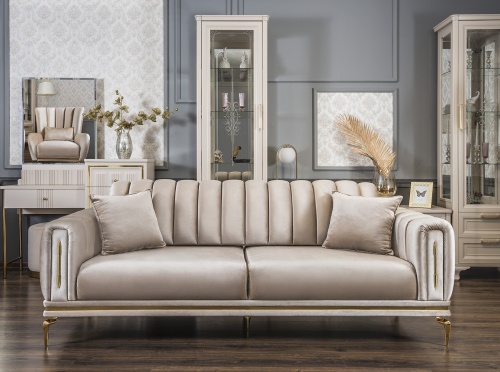 Диван Замира 3х местный бежевый фото 6