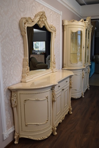 Комод Джоконда крем глянец (с зеркалом) фото 10