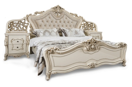 Кровать Джоконда 160х200 см крем глянец фото 3