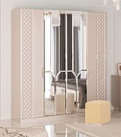 Шкаф 4-дверный Севиль (кашемир с серебром)