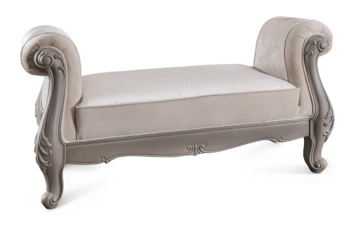 Оттоманка Мокко с двумя подлокотниками серый камень