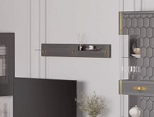 Полка навесная Мария (графит с золотом)