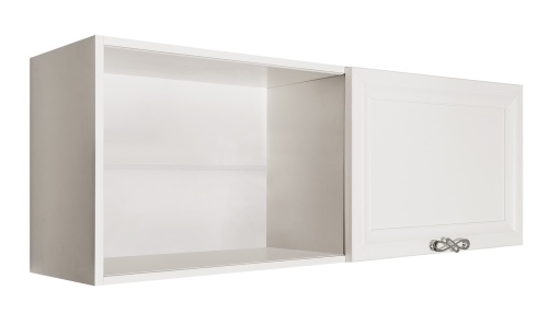 Полка навесная книжная Мишель белый матовый