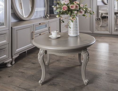 Столик круглый Мокко серый камень фото 10