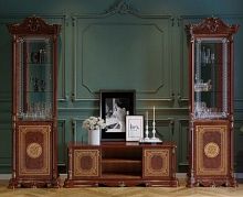 Витрина 1-дверная (правая/левая) Грация (орех глянец)