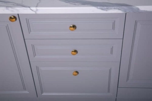 Кухонная мебель «Лючия» угловая серо-белая фото 6