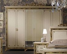 Шкаф 6-дверный Катя (беж/золото глянец)