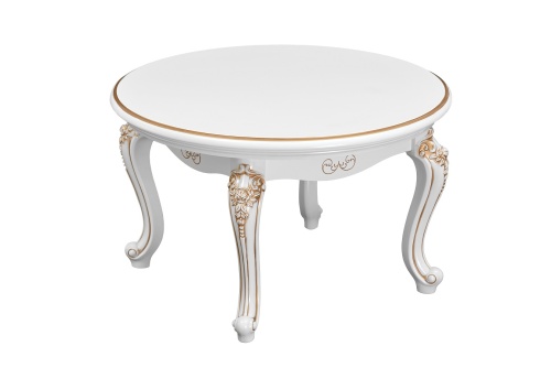 Столик круглый Натали белый глянец фото 2