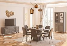 Гостиная модульная Виктория (шкаф 2-дв., тумба ТВ) графит с серебром