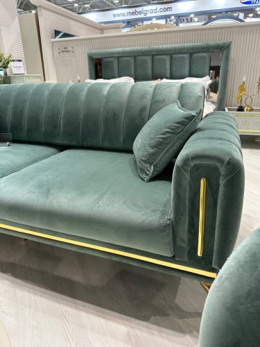 Диван Замира 3х местный оливковый фото 4