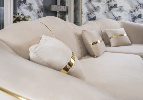 Диван Лара 2х местный бежевый золото фото 7