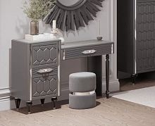 Стол туалетный Мария (серый с серебром)