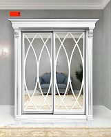 Шкаф-купе Классик 2-дверный №7 (2,03 м.) белый/серебро