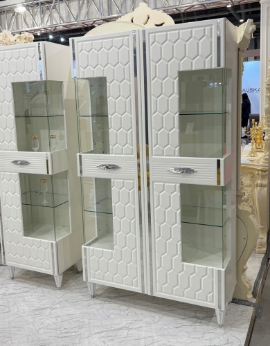 Шкаф 2-дверный Мария (белый с серебром) фото 2