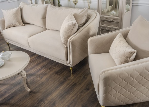 Диван Нонна 3х местный бежевый фото 5