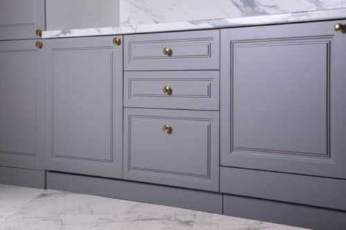 Кухонная мебель «Лючия» угловая серо-белая фото 4