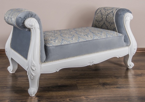 Оттоманка Мишель с двумя подлокотниками белый матовый фото 8